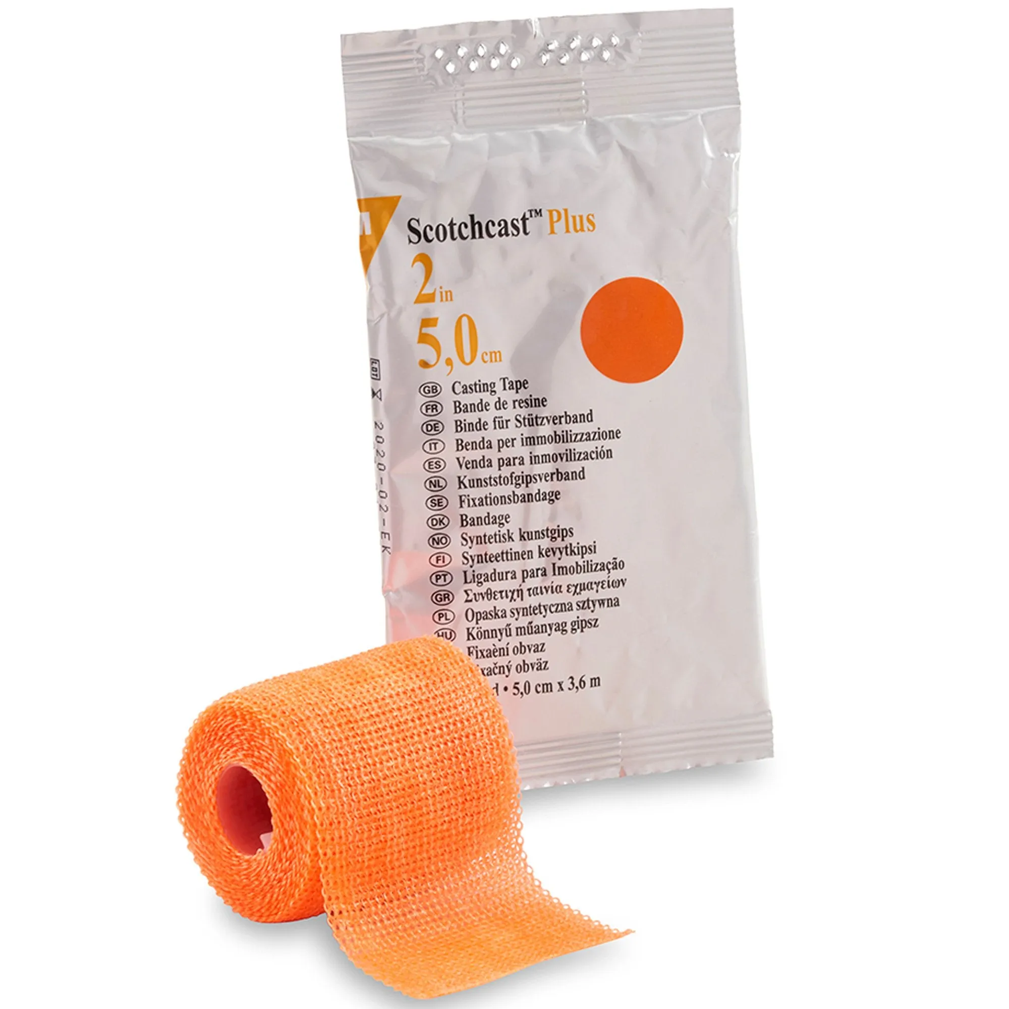 3M™ Scotchcast™ Plus Bright Orange Cast Tape, 2 Inch x 4 Yard, 1 Box of 10