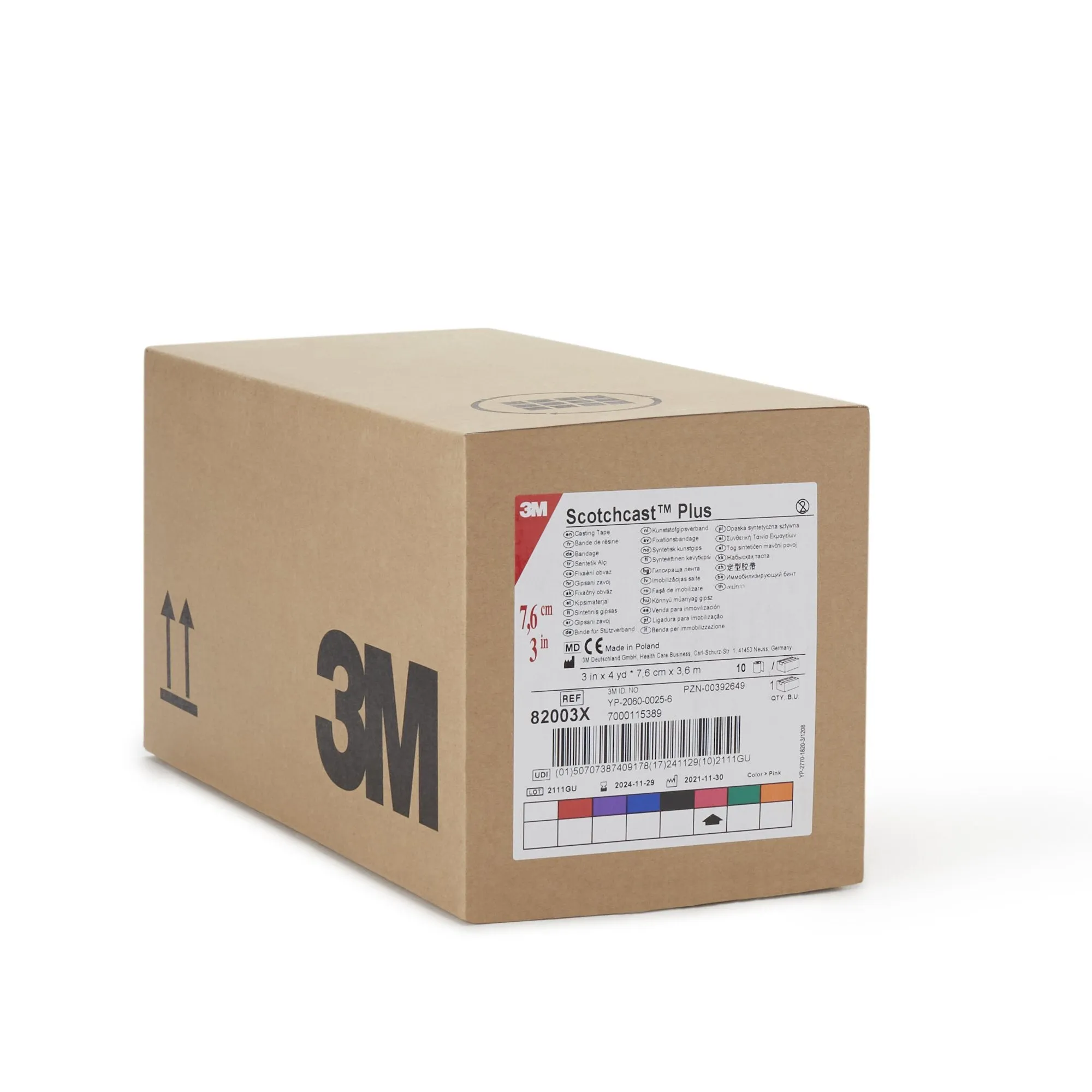 3M™ Scotchcast™ Plus Cast Tape, Bright Pink, 3 Inch x 4 Yard, 1 Case of 10