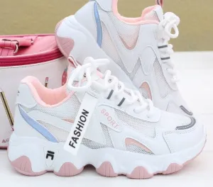 Amozae- Pop Shoes Women's Fashion  Women's Shoes Versatile Sports Shoes Show Foot Spring Summer Mesh Breathable Shoes Women's Shoes
