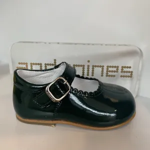 ANDANINES - Mary Jane Shoe - Bottle Green