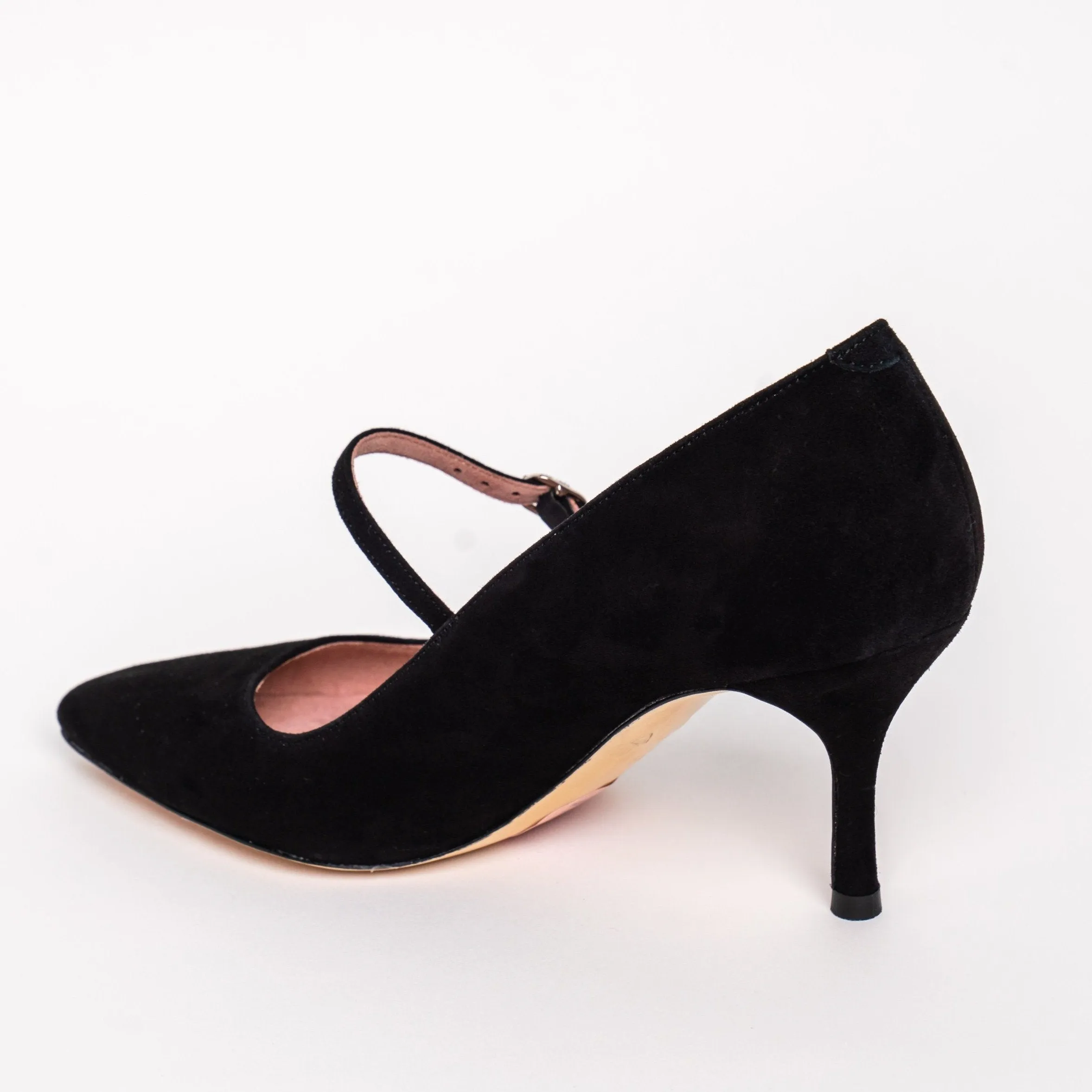 Blissful Blush Suede Mary Jane Pump