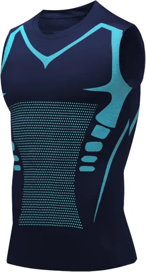 Compression Shirt Men Slimming Body Shaper Vest Crewneck Workout Shirts Tummy Control Undershirts