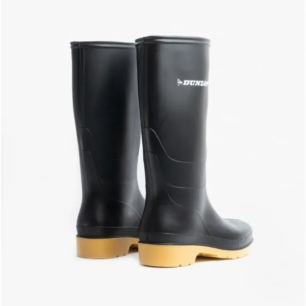 DULL Unisex Kids Wellington Boots Black