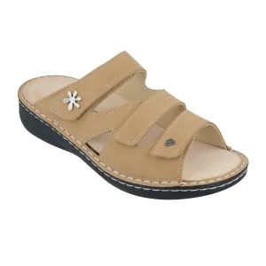 Finn Comfort Grenada Slide Sandal (Women) - Tan Nubuck