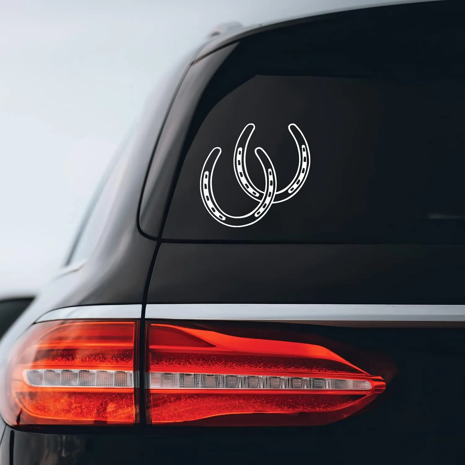 Horseshoes Sticker Decal Notebook Car Laptop 5.5" x 5.5" (White)