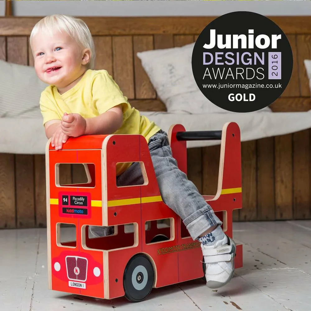 London Bus - Kids Wooden Ride On London Bus