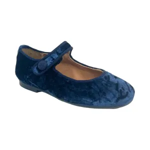 Papanatas Blue Crushed Velvet Mary Jane