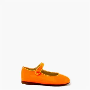 Papanatas Neon Orange Patent Mary Jane