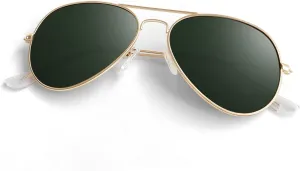Pilot Sunglasses Men Womens Lightweight Metal Frame Polarized Shades UV400 Protection
