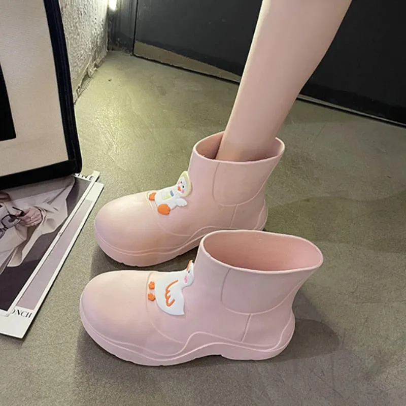 Rainy Day Delight Women's Kawaii Rubber Boots