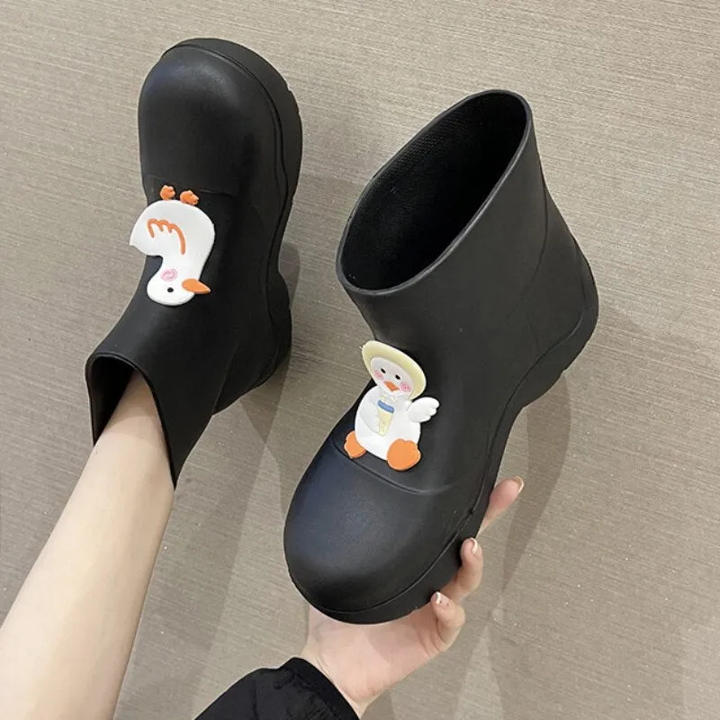 Rainy Day Delight Women's Kawaii Rubber Boots