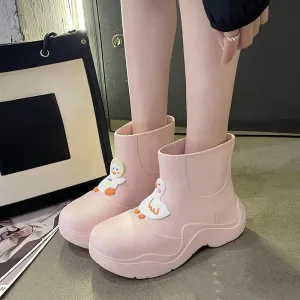 Rainy Day Delight Women's Kawaii Rubber Boots