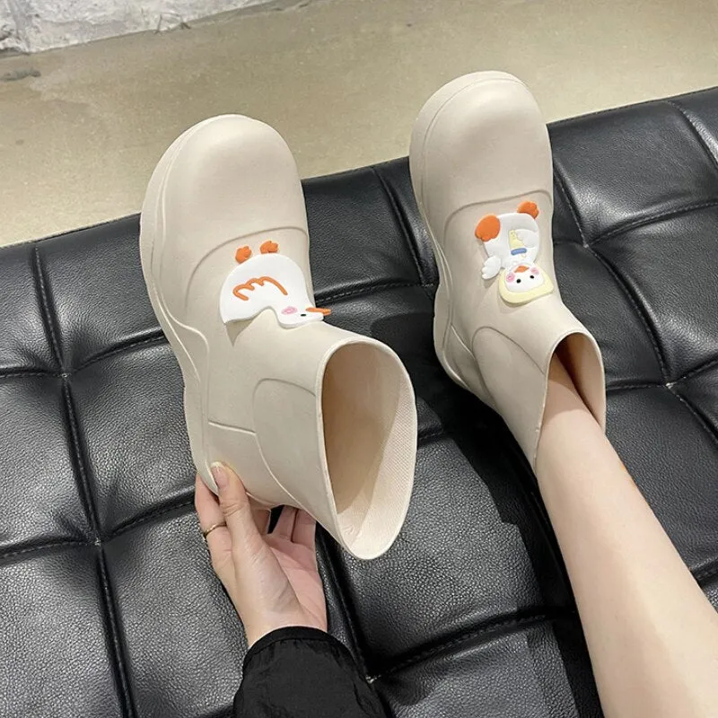 Rainy Day Delight Women's Kawaii Rubber Boots