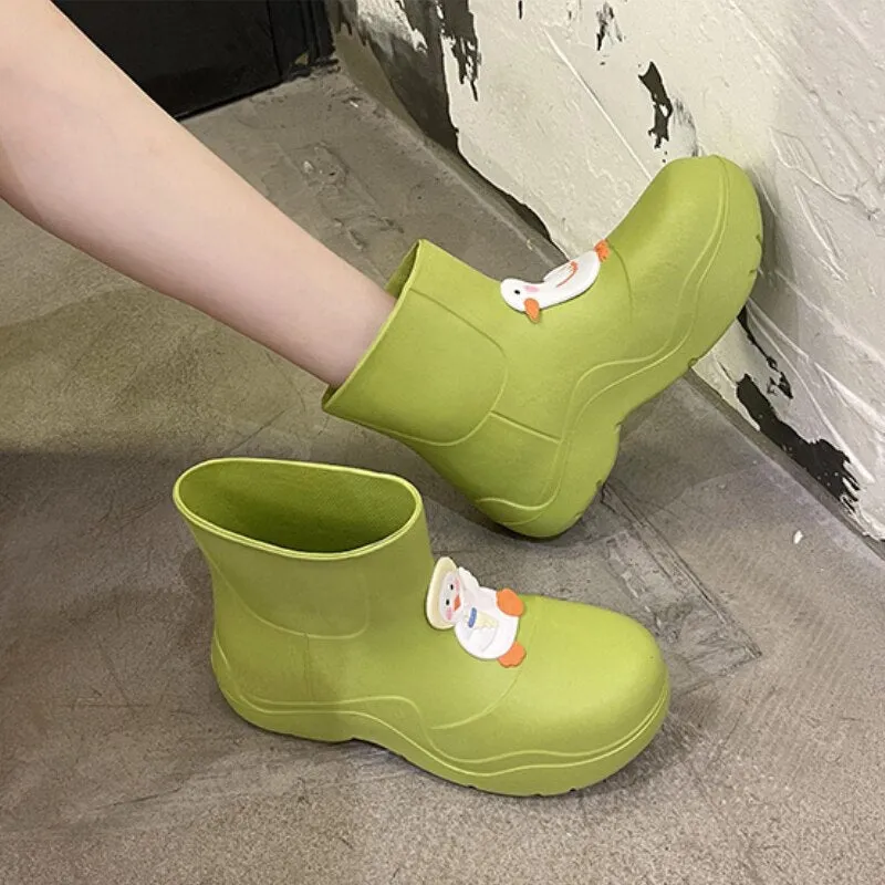 Rainy Day Delight Women's Kawaii Rubber Boots