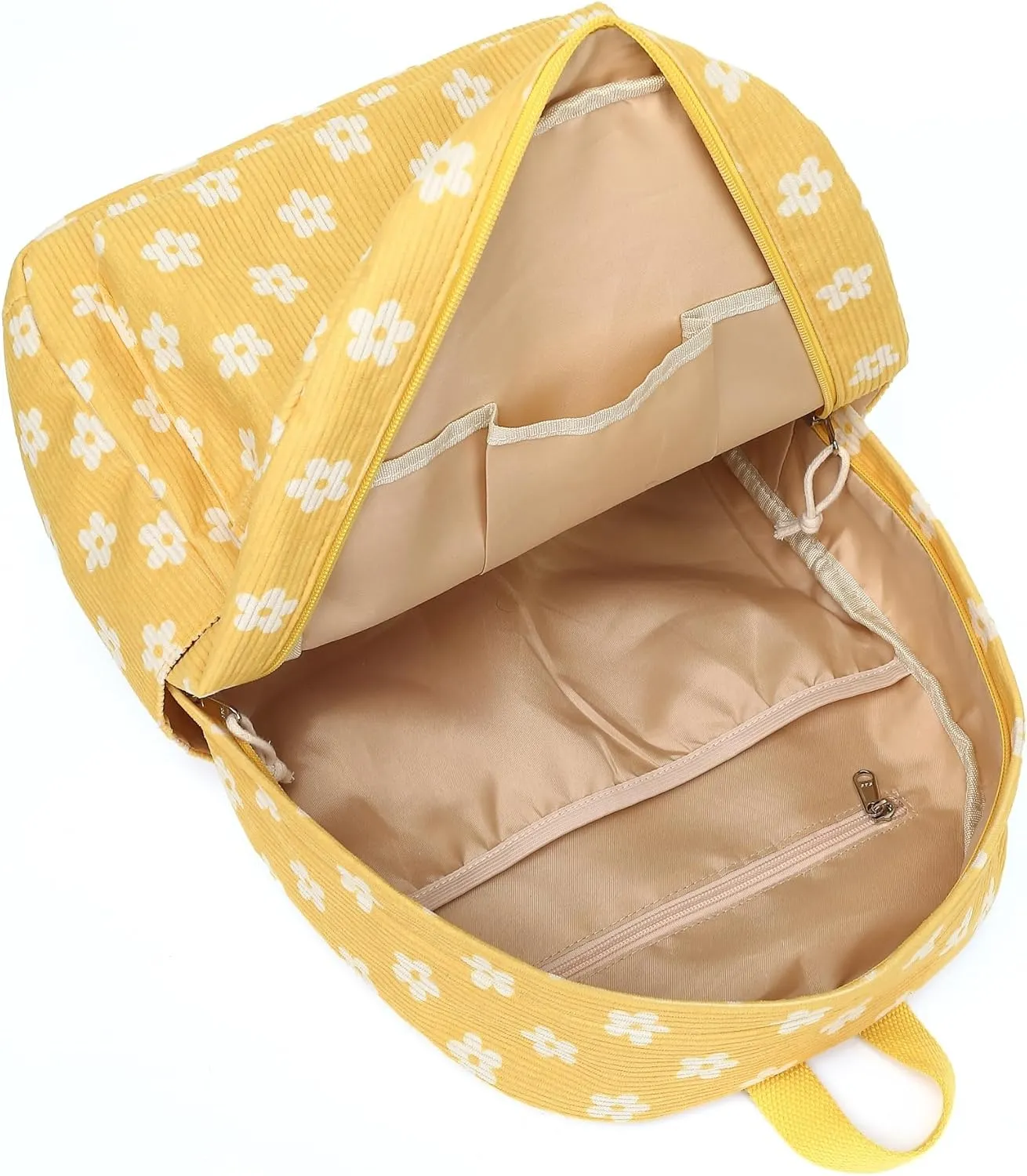 School Backpack for Teen Girls Bookbags Elementary High School Corduroy Laptop Bags Women Travel Daypacks