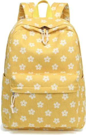 School Backpack for Teen Girls Bookbags Elementary High School Corduroy Laptop Bags Women Travel Daypacks