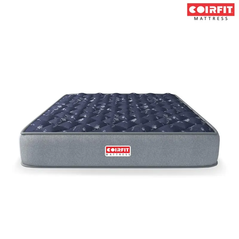 SLEEPSPA by COIRFIT Euphoria Normal Top 10 Inch King Size Bonnell Spring Mattress with 6 Year Warranty | Orthopedic Pro - Doctor Recommended | Pressure Relieving | PU Foam for Support (Blue,78X72X10)