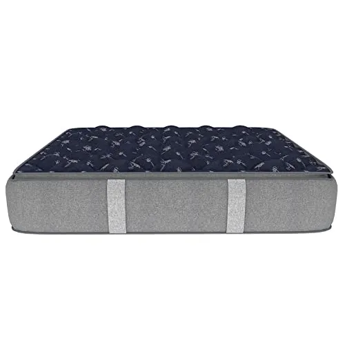 SLEEPSPA by COIRFIT Euphoria Normal Top 10 Inch King Size Bonnell Spring Mattress with 6 Year Warranty | Orthopedic Pro - Doctor Recommended | Pressure Relieving | PU Foam for Support (Blue,78X72X10)