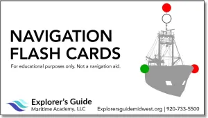 Sounds, Lights, and Shapes for Boating and Sailing. Nautical Flash Cards for Maritime Education. Inland and International Rules COLREGS
