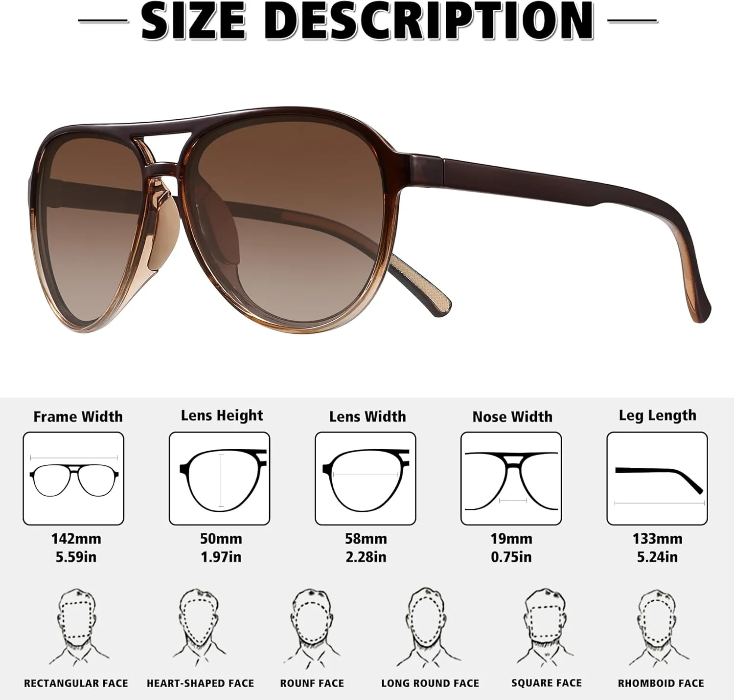 STORYCOAST Polarized Aviator Sunglasses for Men Women Classic Retro Aviators Sports Driving Running Sun Glasses