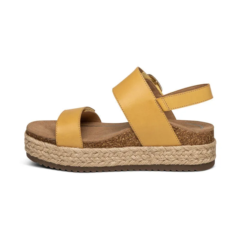 WOMEN'S AETREX VANIA ARCH SUPPORT PLATFORM | YELLOW
