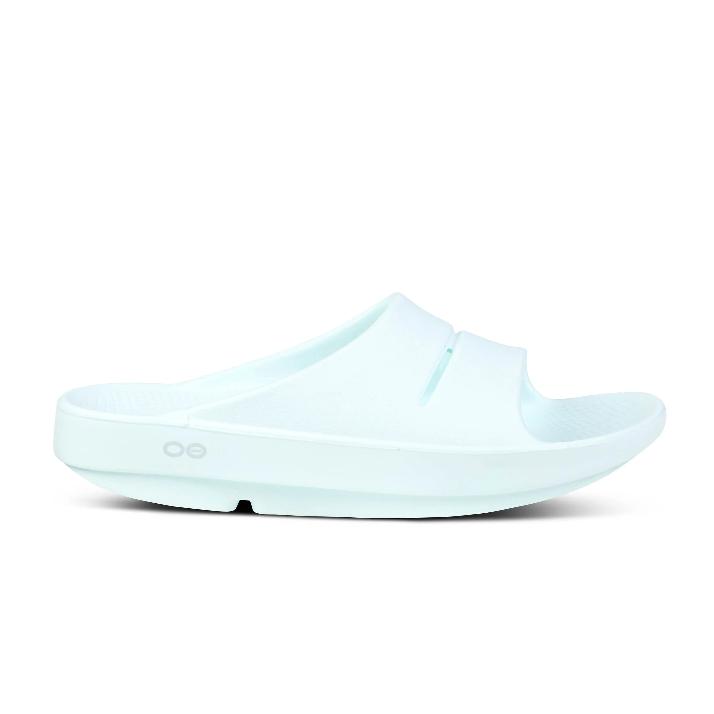 Women's Oofos OOahh Slide Sandal Color: Ice