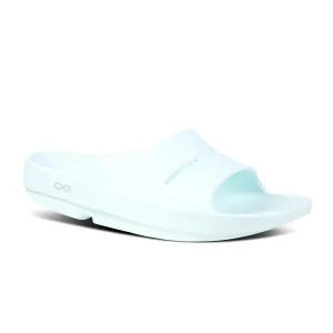 Women's Oofos OOahh Slide Sandal Color: Ice